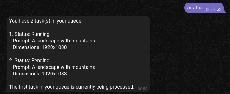 Generation queue status